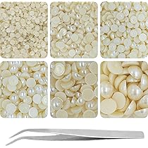 Get-Set-Go! (50pcs) 20mm Rose Pearl Flower Creamy White Pearl